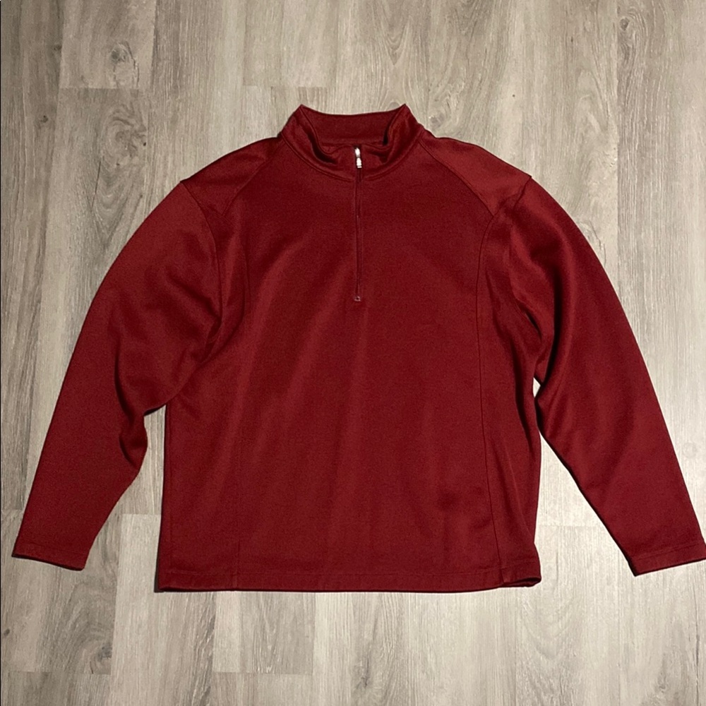 Men's Red Quarter-Zip Sweater Nike Golf Large‎